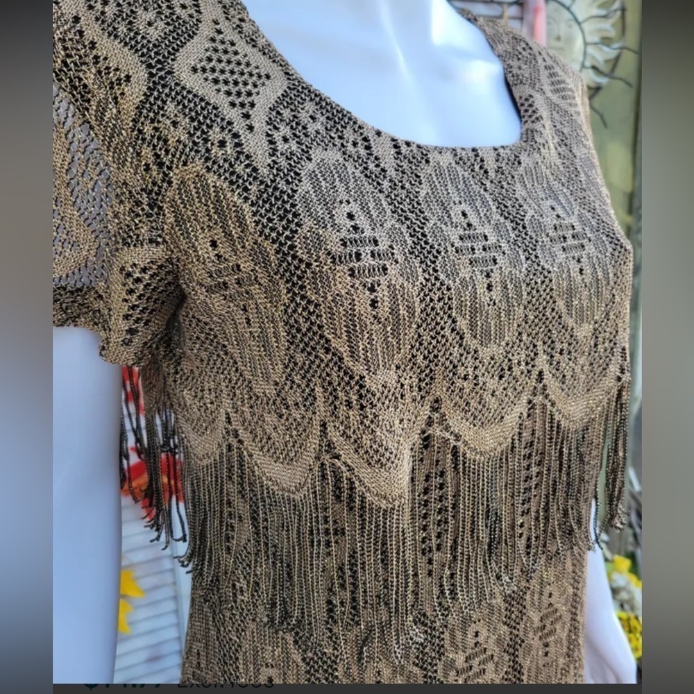 CARTISE Vintage long dress, boho, fringe detail